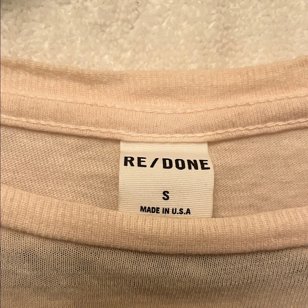 Re/Done Pink Classic Pizza Tee - Picture 2 of 7
